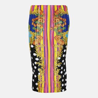 Versace + Medusa Palm Springs Plissé Midi Skirt