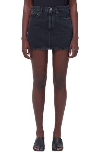 Agolde + Liv Organic Cotton Denim Miniskirt