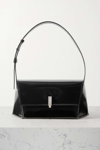 Ferragamo + Prisma Glossed-Leather Shoulder Bag
