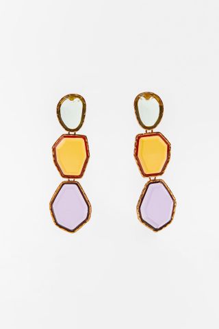 Zara + Multi Colored Resin Earrings
