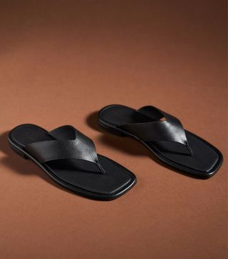 By Anthropologie + Leather Thong Sandals