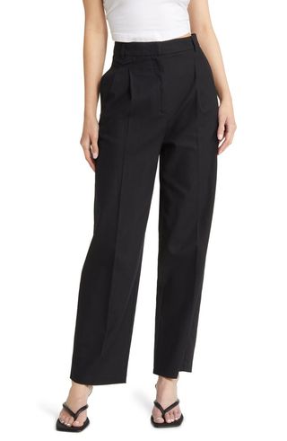 Asos Design + High Waist Tapered Trousers