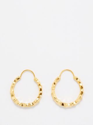 All Blues + Snake Large Thin Recycled Gold-Vermeil Earrings