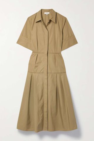 Lafayette 148 + Cotton Midi Shirt Dress