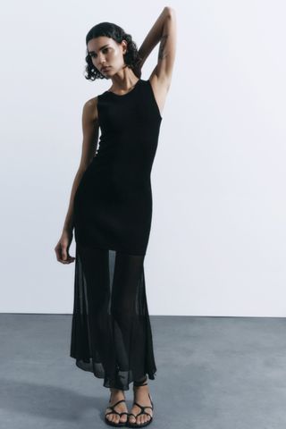 Zara + Long-Knit Dress