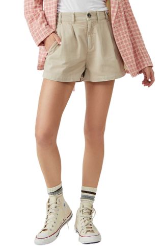 Free People + Billie Front Pleat Chino Shorts