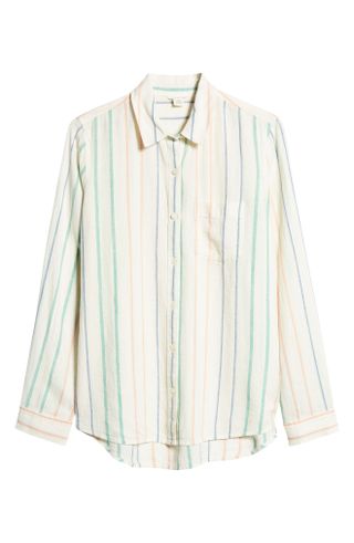 Caslon + Casual Linen Blend Button-Up Shirt
