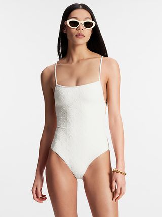 Louis Vuitton + Monogram Jacquard One-Piece Swimsuit
