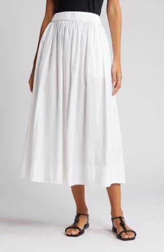 Nordstrom Signature + Cotton Poplin Skirt