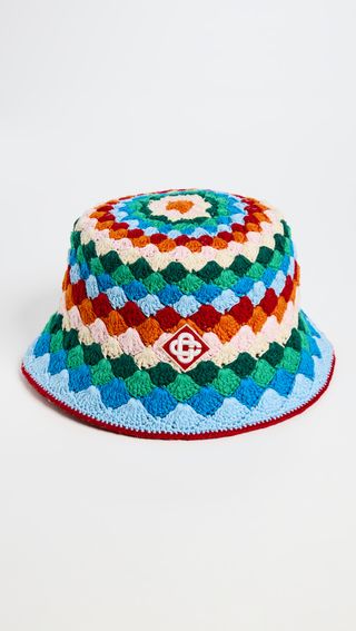 Casablanca + Shell Striped Crochet Hat