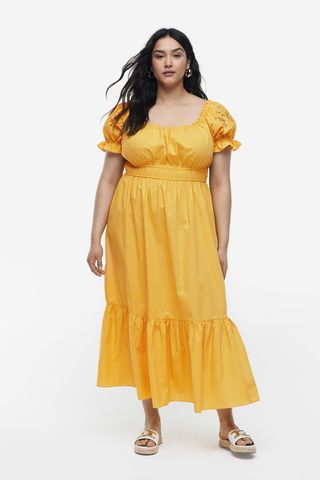 H&M + Off-the-Shoulder Cotton Dress