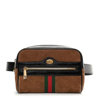 Gucci + Suede Small Ophidia Belt Bag 95 38 Brown
