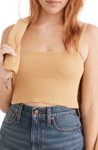 Madewell + Halstead Square Neck Sweater Tank