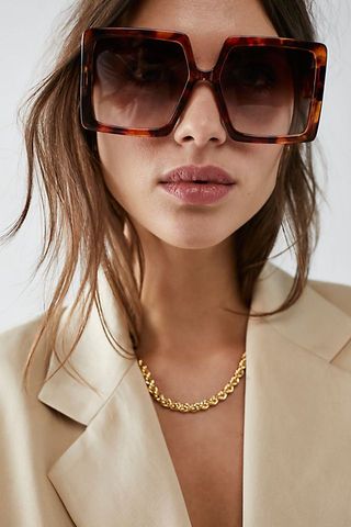 Free People + Line of Sight Square Sunglasses