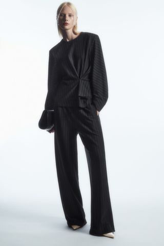 COS + Straight-Leg Pinstriped Trousers