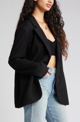 Open Edit + Oversize Curve Hem Blazer