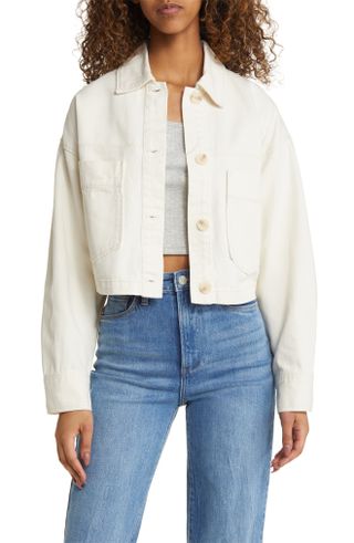 BlankNYC + Cotton Twill Crop Jacket
