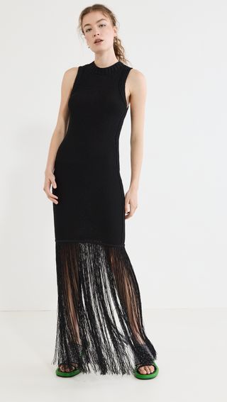 3.1 Phillip Lim + Textured Sleeveless Dress With Fringe