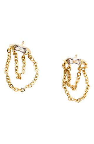 Panacea + Crystal Chain Drop Earrings