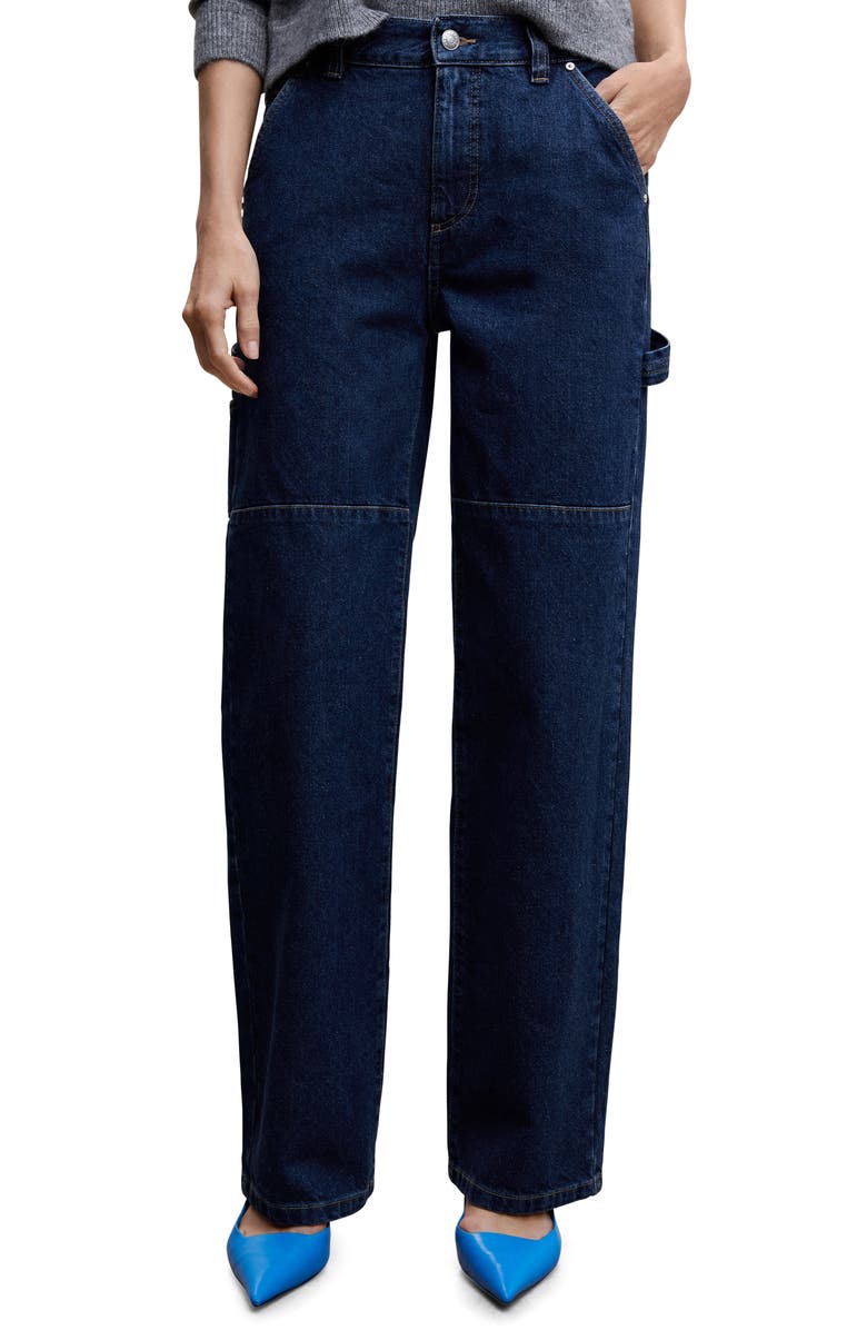 Mango + Wide Leg Cargo Jeans