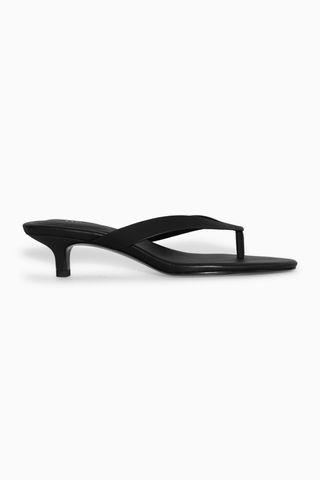 COS + Leather Thong Heeled Sandals