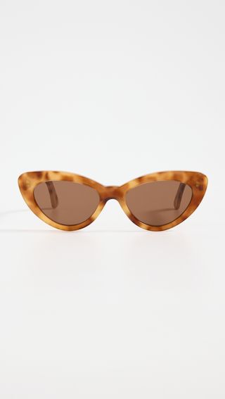 Illesteva + Pamela Amber Brown Flat Lens Sunglasses