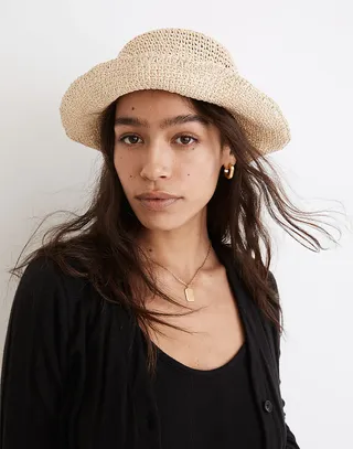 Madewell + Straw Bucket Hat