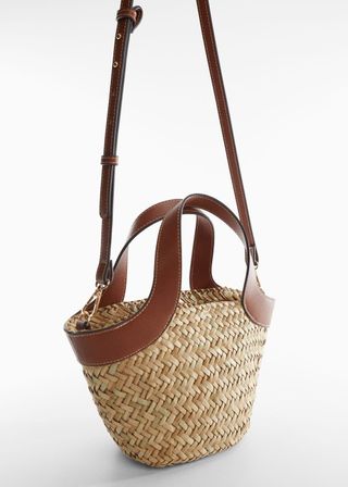 Mango + Natural Basket Bag