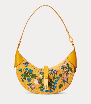 Ralph Lauren + Polo ID Floral-Beaded Mini Shoulder Bag
