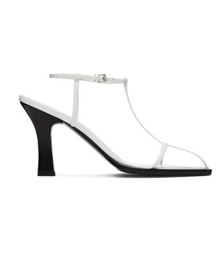 The Row + White T Bar Heeled Sandals