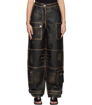 Remain Birger Christensen + Black Washed Leather Pants
