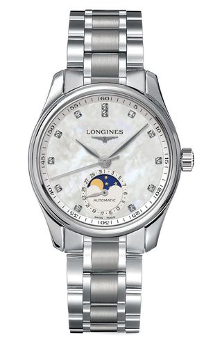 Longines + Master Collection Automatic Diamond Bracelet Watch 34mm
