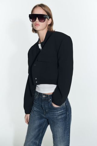 Zara + Maxi Bomber Jacket