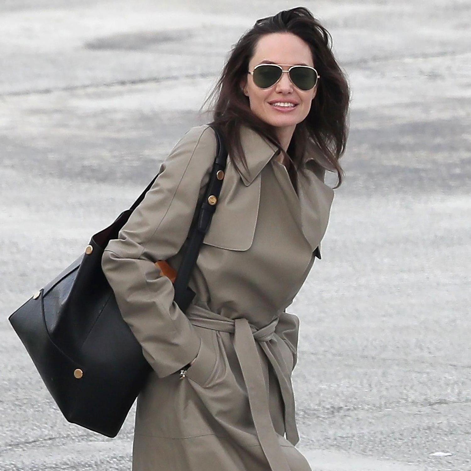 Angelina Jolie Wore Chic Pajamas to the Airport