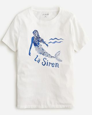 J.Crew + Classic Fit Mermaid Graphic T-Shirt