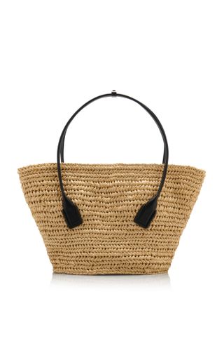 Bottega Veneta + Medium Arco Crochet Raffia Tote Bag