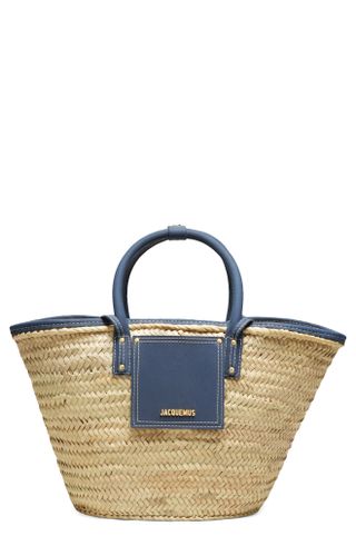 Jacquemus + Le Panier Soli Woven Palm Basket Bag