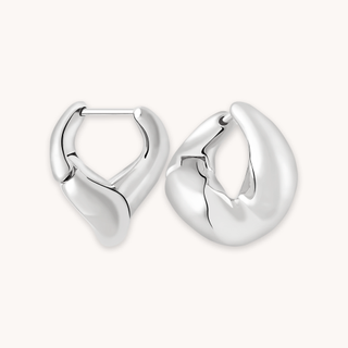 Astrid and Miyu + Molten Hoops in Silver