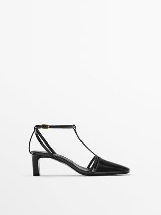 Massimo Dutti + Leather Vamp High-Heel Shoes