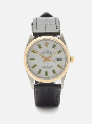 Lizzie Mandler + Vintage Rolex Datejust 33mm Emeralds & Gold Watch