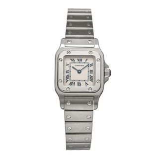 Cartier + Stainless Steel 24mm Santos De Cartier Galbee Quartz Watch