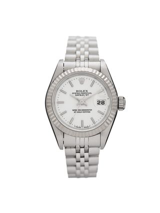 Rolex + Stainless Steel 18k White Gold 26mm Oyster Perpetual Datejust Watch