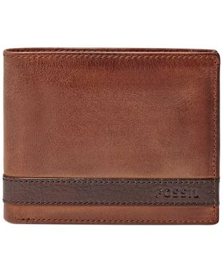 Fossil + Quinn Bifold With Flip ID Leather Wallet
