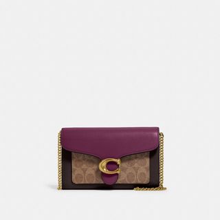 Coach + Tabby Chain Clutch in Colorblock Signature Canvas