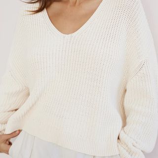 Jenni Kayne + Cropped Cotton Cabin Sweater