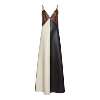 Chloé + Patchwork Leather Maxi Dress