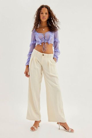 Urban Outfitters + Martina Linen Trouser Pant