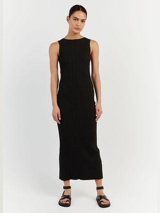 Dissh + Sienna Black Knit Midi Dress