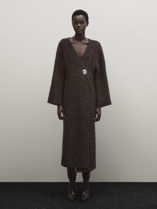 Massimo Dutti + Long Boucle Dressing Gown