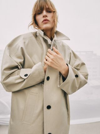 Massimo Dutti + Cropped Trench Coat